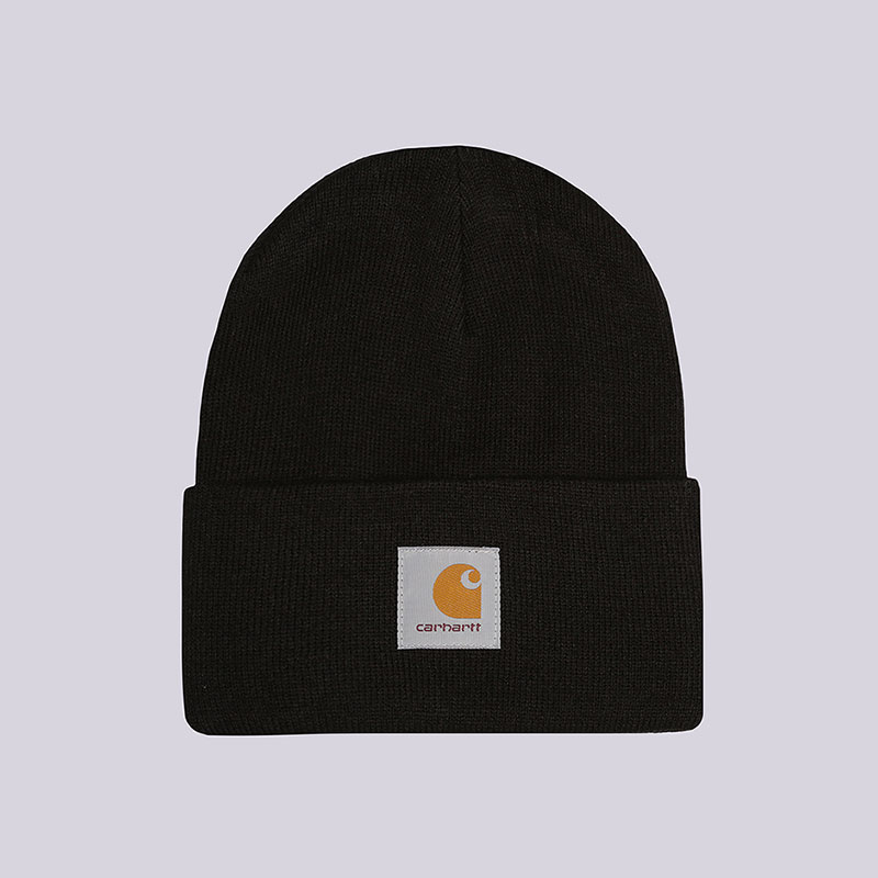  черная шапка Carhartt WIP Acrylic Watch Hat I020222-black - цена, описание, фото 1